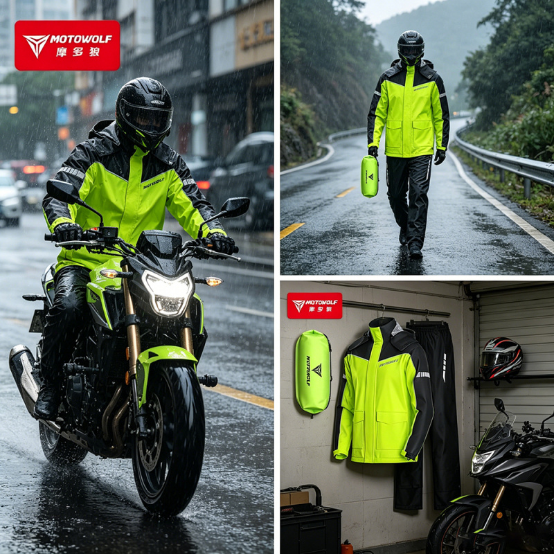Motorcycle Gear Mesh - MOTOWOLF Motorcycle Raincoat Accessories Waterproof Rain