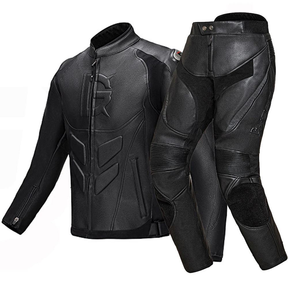 Riding Jacket Leather - GHOST RACING Winter Motorcycle Jacket Leather