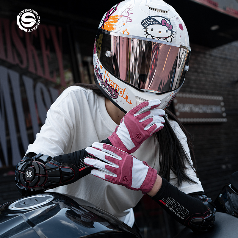 Motorcycle Gear Mesh - SFK Full Finger Motorcycle Gloves Men