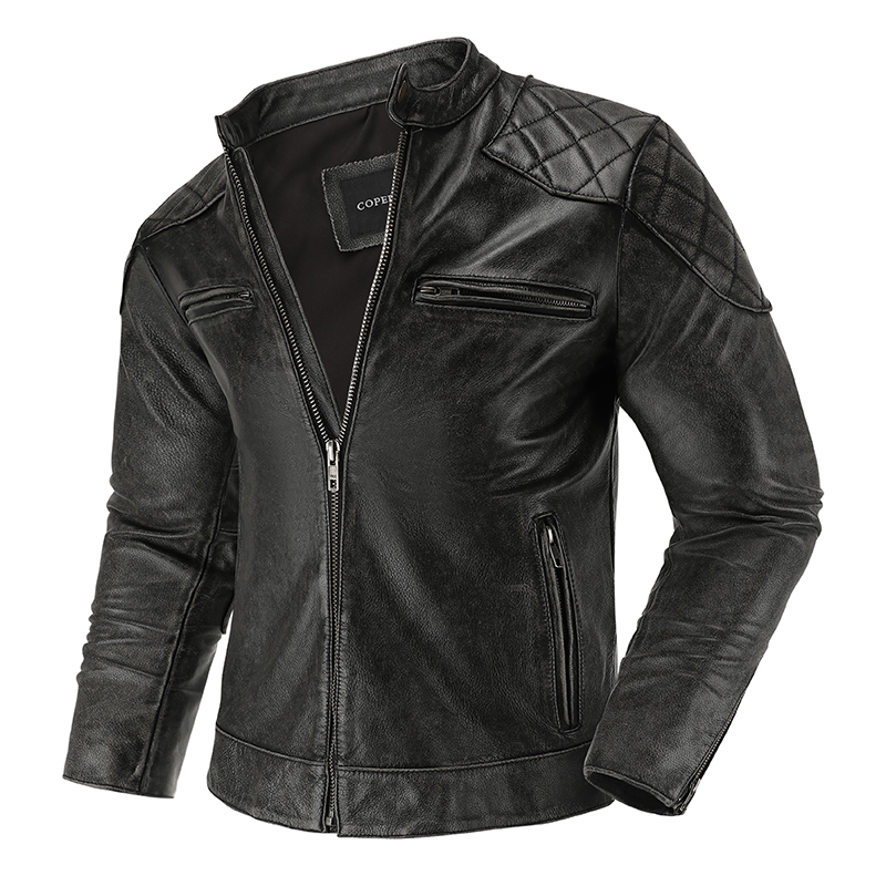 Riding Jacket Leather - Retro Leather Jacket Motorcycle Riding Suit
