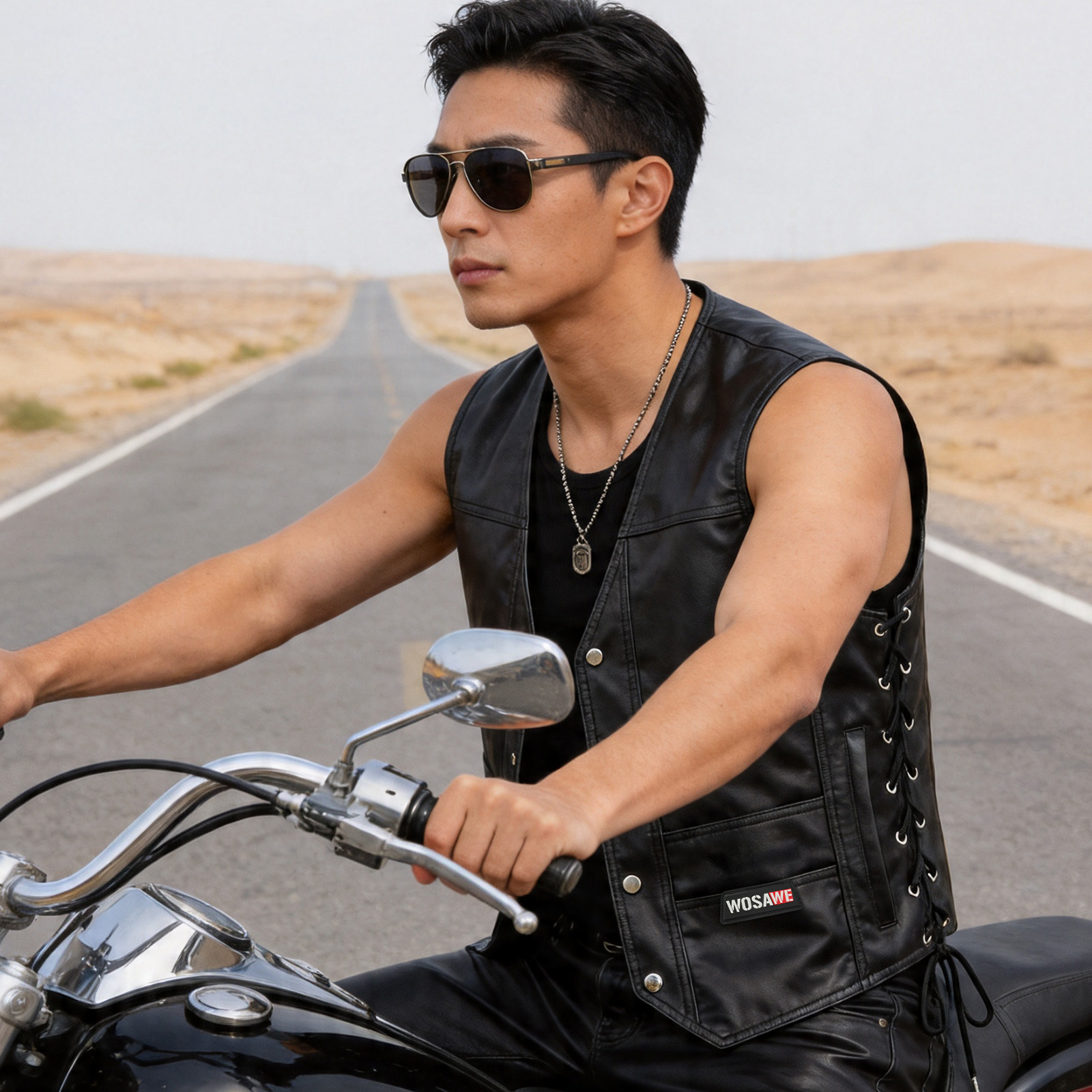 WOSAWE Men's Motorcycle Biker  - Riding Jacket Leather 评论和价格