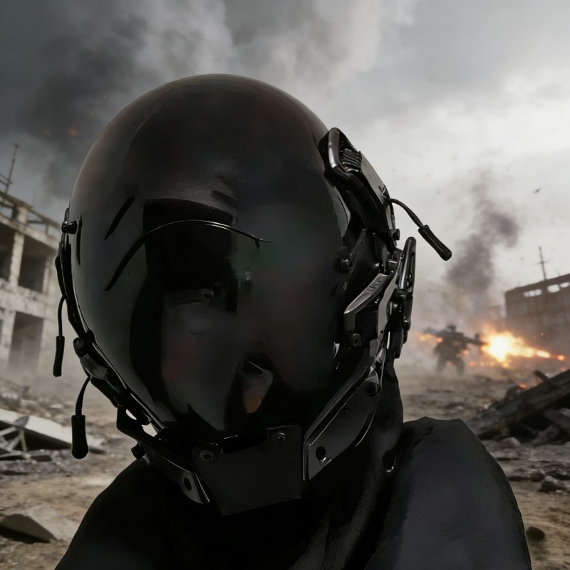 Mecha style cyberpunk helmet m - Helmet Full Face 评论和价格