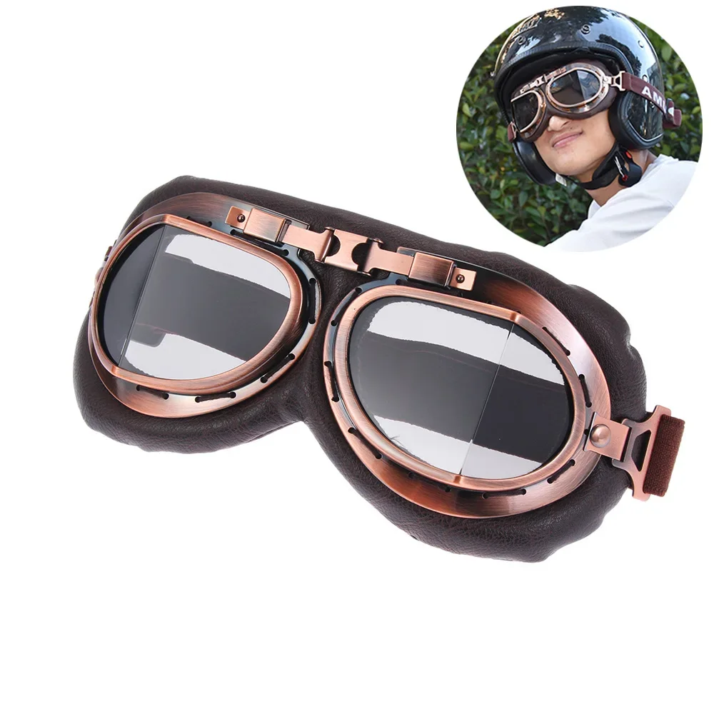 Pilot Retro Goggles Dustproof  - Motorcycle Gear Used 评论和价格