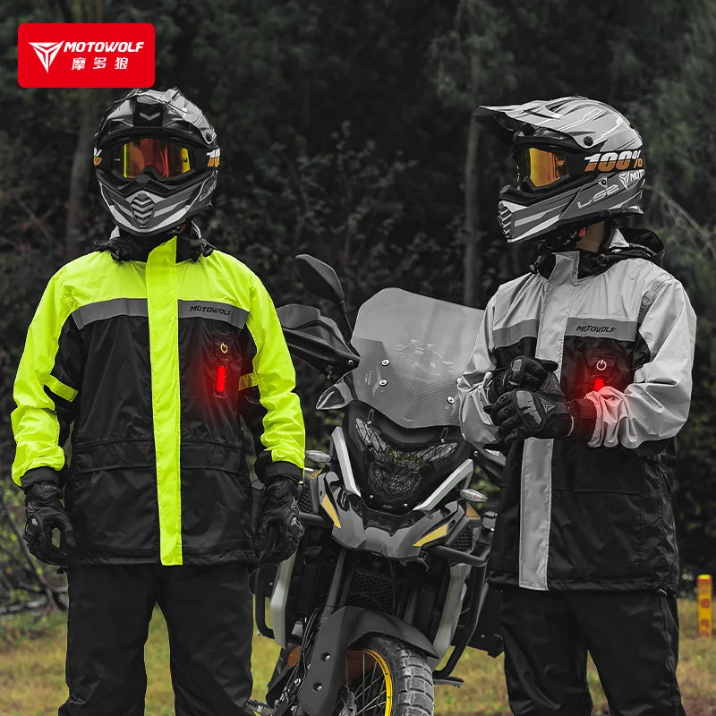 Motowolf Motorcycle Rain Coat  - Motorcycle Rain Suit 评论和价格
