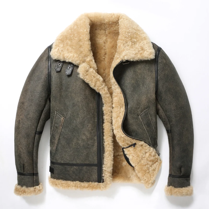 2024 New Thick Sheep Wool Orig - Riding Jacket Leather 评论和价格