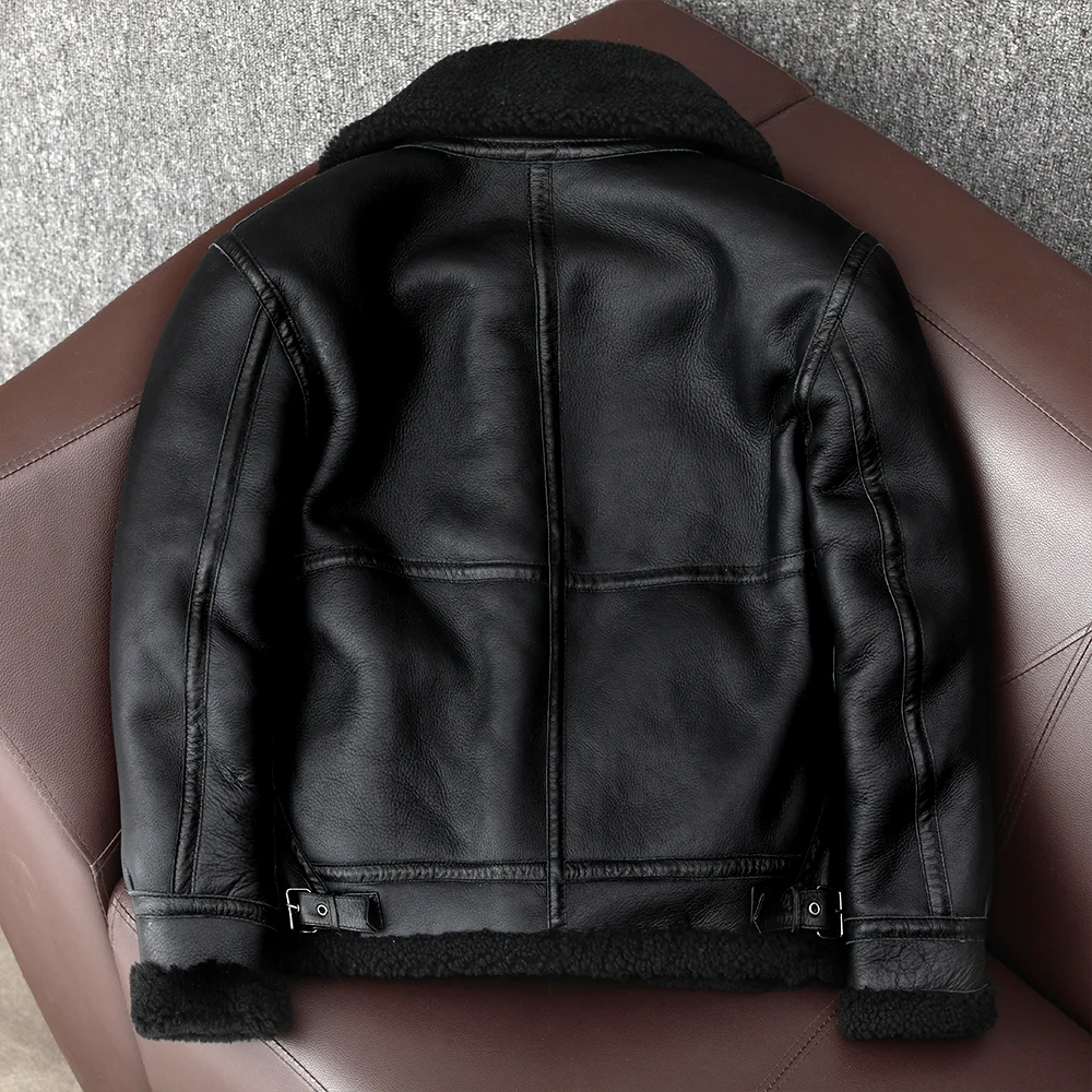 2024 New Thick Sheep Wool Orig - Riding Jacket Leather 评论和价格