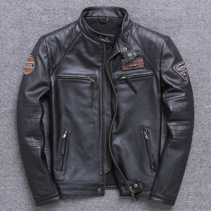 Fashion Biker Jackets Vintage  - Riding Jacket Leather 评论和价格