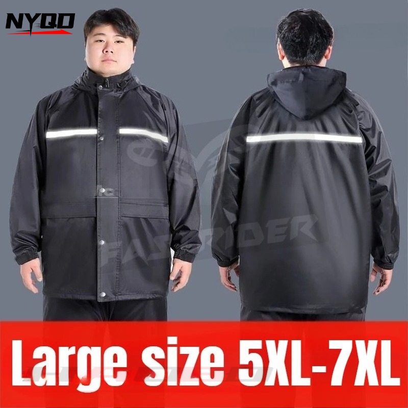 6XL 7XL 8XL Motorcycle Riding  - Motorcycle Rain Suit 评论和价格