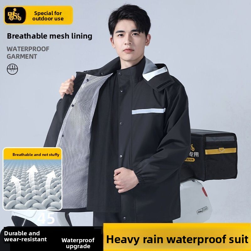 9XL Fat Man Reflective Waterpr - Motorcycle Rain Suit 评论和价格