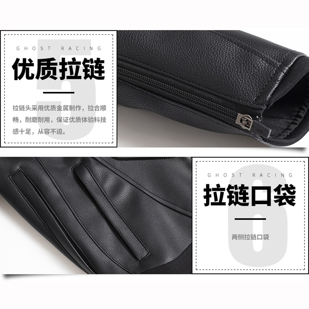 GHOST RACING Winter Motorcycle - Riding Jacket Leather 评论和价格