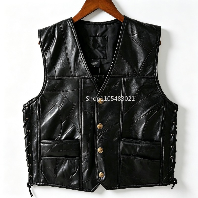 Men's Black Patchwork Leather  - Riding Jacket Leather 评论和价格