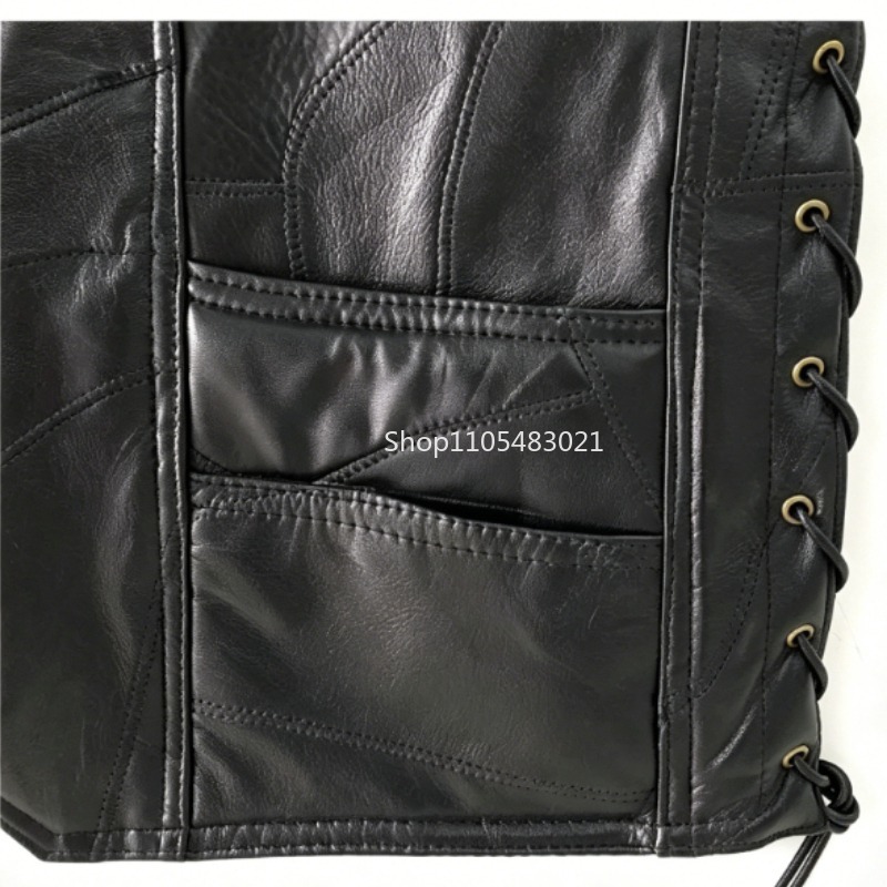 Men's Black Patchwork Leather  - Riding Jacket Leather 评论和价格