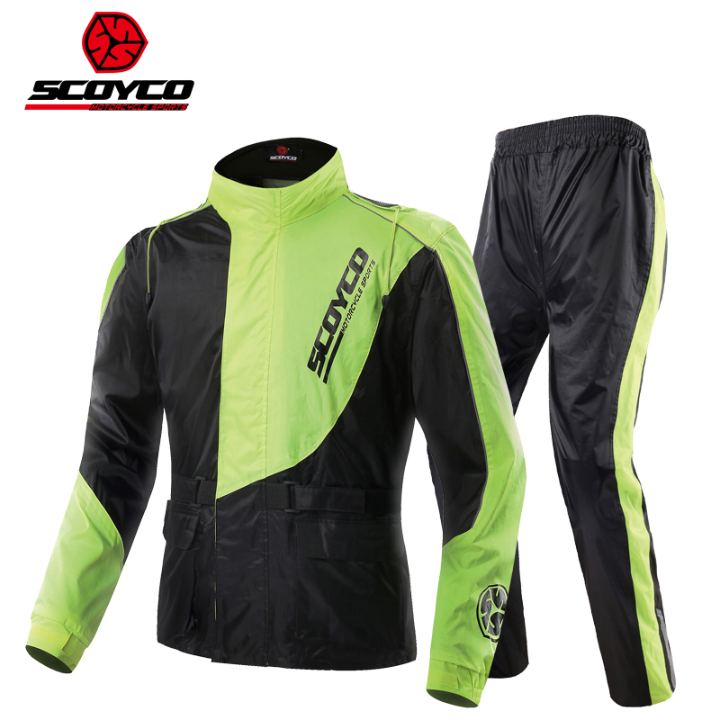 SCOYCO Motorcycle Riding Rainc - Motorcycle Rain Suit 评论和价格