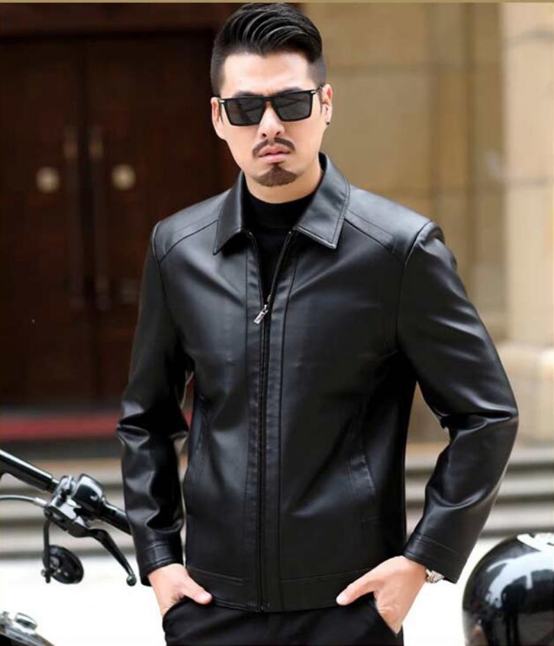 Men's Leather Jacket Man Real  - Riding Jacket Leather 评论和价格