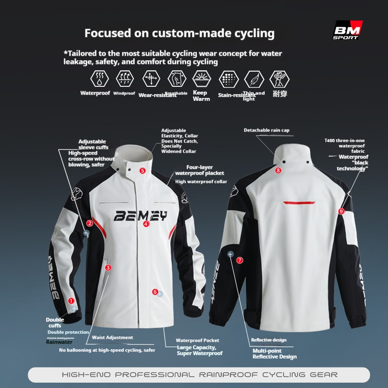 Motorcycle Raincoat for Men, T - Motorcycle Rain Suit 评论和价格