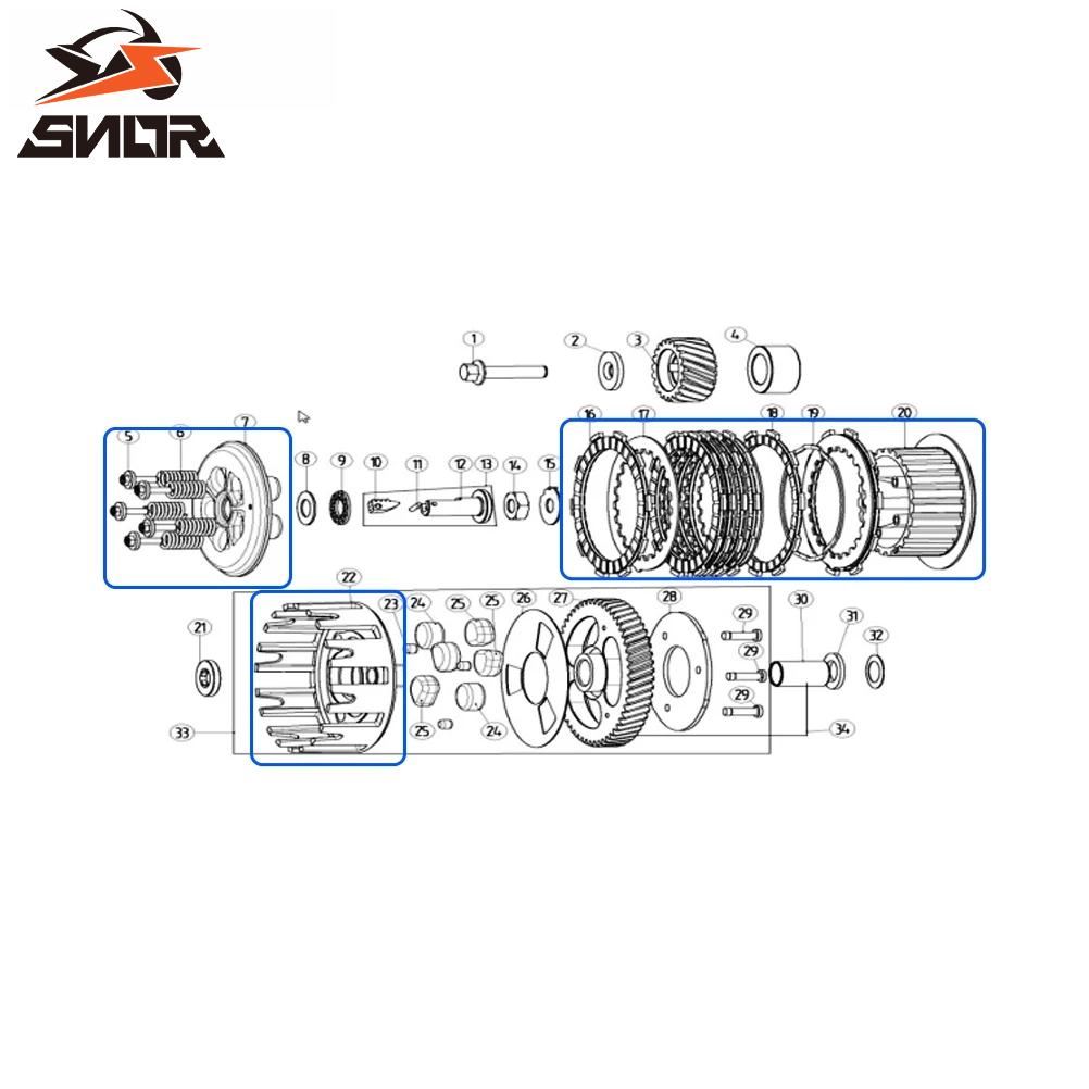 SNOR Motorcycle Clutch Hub Ass - Gear Clutch Motorcycle 评论和价格