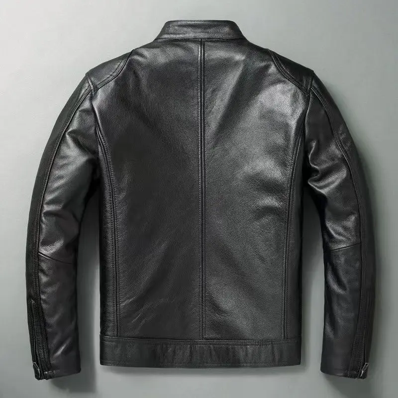 Genuine Leather Jacket Men 100 - Riding Jacket Leather 评论和价格
