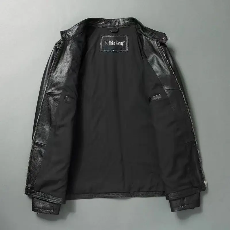 Genuine Leather Jacket Men 100 - Riding Jacket Leather 评论和价格