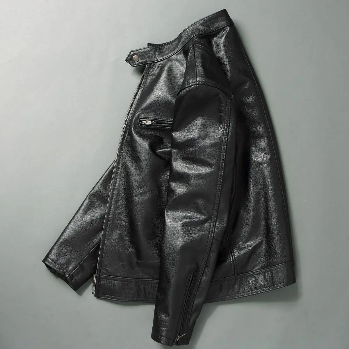 Genuine Leather Jacket Men 100 - Riding Jacket Leather 评论和价格