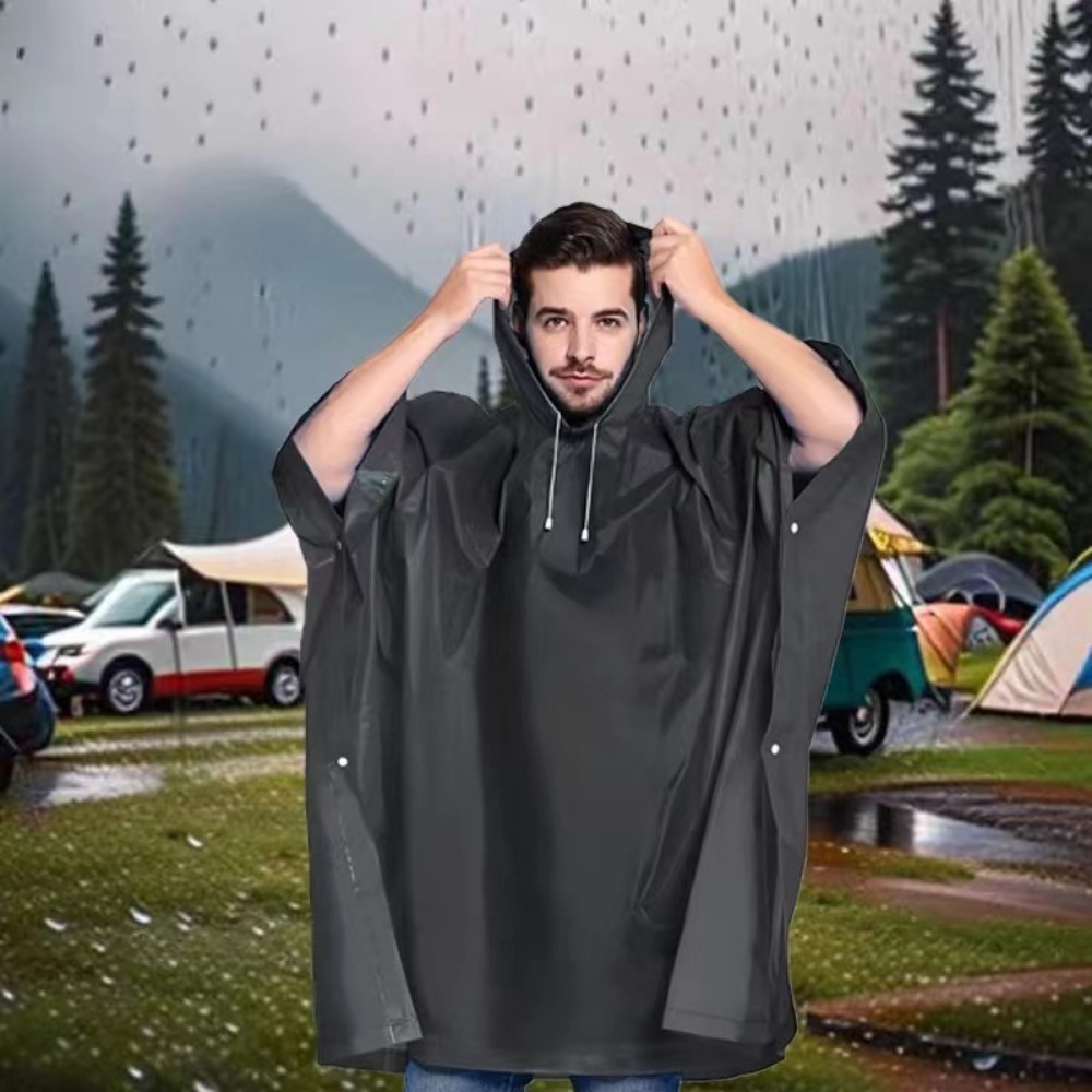 Black Fashion Adult Waterproof - Motorcycle Rain Suit 评论和价格
